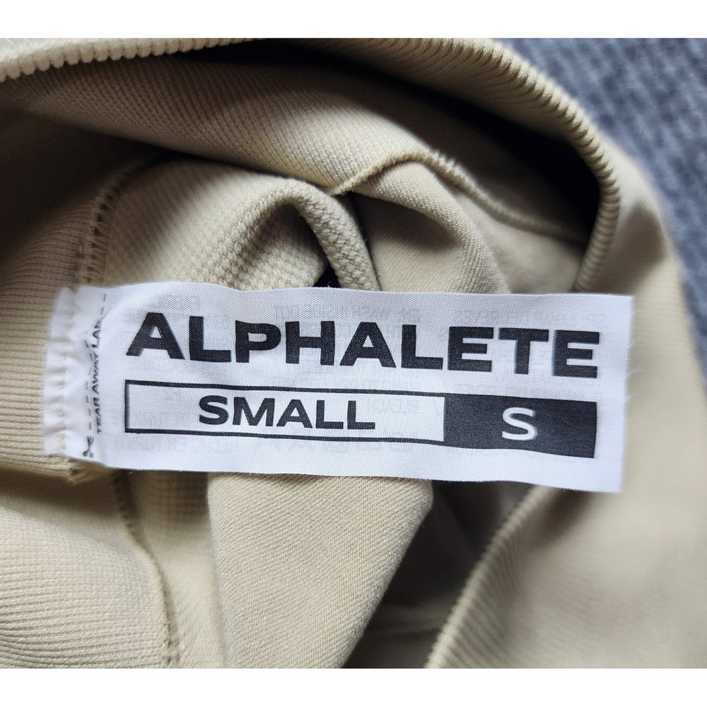 Alphalete Amplify Leggings Womens Small Beige‎ Tan High Waisted Scrunch Seamless - Picture 7 of 8